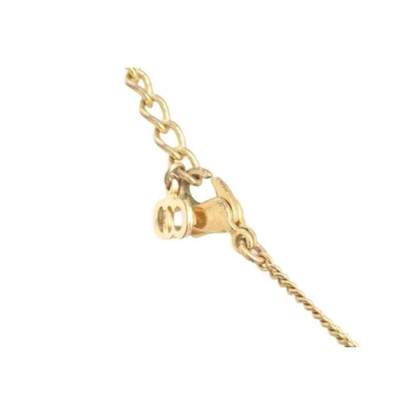 Christian Dior Gold Saddle Bag charm necklace on chain 0,71 L× 16,54H × 0,51W - Picture 2 of 3